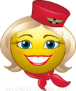Stewardess emoticon (Travel and Holiday emoticons)