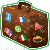 Travel Suitcase animated emoticon