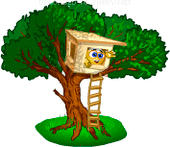 Tree house animated emoticon
