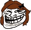 Brunette Troll emoticon