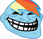 smilie of Rainbowdash As Troll Face