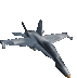 3D F18 Jet Fighter animated emoticon