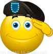 a soldier saluting emoticon