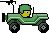 Army Jeep emoticon (Army and War emoticons)