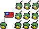Marching soldiers emoticon (Army and War emoticons)