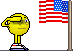 emoticon of Saluting US Flag