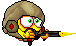 Shooting Soldier emoticon (Army and War emoticons)