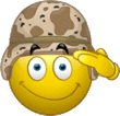 Soldier emoticon (Army and War emoticons)