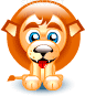 Lion animated emoticon