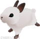 White Rabbit emoticon (Wild Animals)