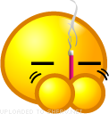 Burning Joss Stick emoticon (Yellow Face Emoticons)