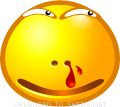 Nose Bleeding smiley (Yellow Face Emoticons)