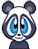icon of cute panda bear nodding