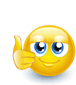 Giving Thumbs Up Winking emoticon (Yes emoticons)