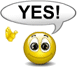 emoticon of Yes Speech Bubble