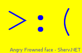 Angry Frowned face Color 1