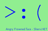Angry Frowned face Color 2