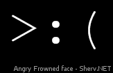 Angry Frowned face Inverted