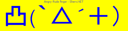 Angry Rude finger Color 1