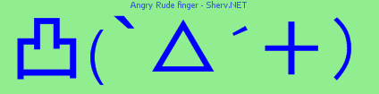 Angry Rude finger Color 2
