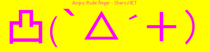 Angry Rude finger Color 3
