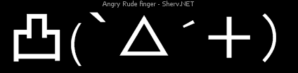 Angry Rude finger Inverted