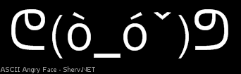 ASCII Angry Face Inverted