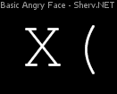 Basic Angry Face Inverted