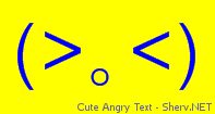 Cute Angry Text Color 1