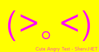 Cute Angry Text Color 3