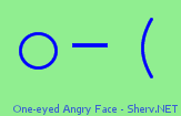 One-eyed Angry Face Color 2