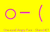 One-eyed Angry Face Color 3