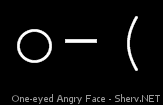 One-eyed Angry Face Inverted