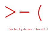Slanted Eyebrows 44444444