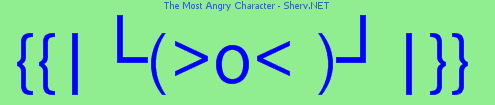 The Most Angry Character Color 2