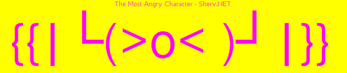 The Most Angry Character Color 3