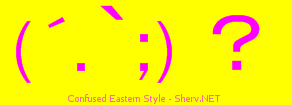 Confused Eastern Style Color 3