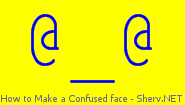 How to Make a Confused face Color 1