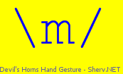 Devil's Horns Hand Gesture Color 1