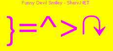 Funny Devil Smiley Color 3
