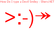 How Do I type a Devil Smiley 44444444