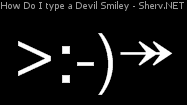 How Do I type a Devil Smiley Inverted