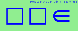 How to Make a Pitchfork Color 2