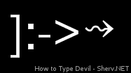 How to Type Devil Inverted