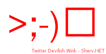 Twitter Devilish Wink 44444444