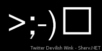 Twitter Devilish Wink Inverted