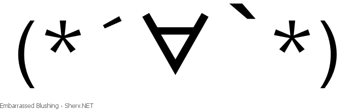 Embarrassed Blushing text emoticon Free text and ASCII emoticons