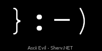 Ascii Evil Inverted