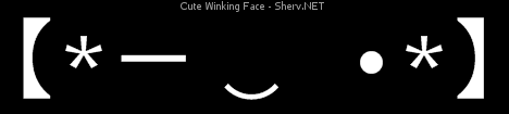 Cute Winking Face Inverted