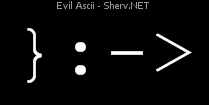 Evil Ascii Inverted